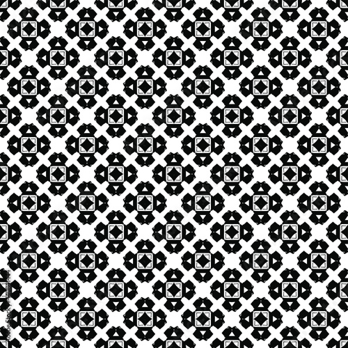 Black and white surface pattern texture. Bw ornamental graphic design. Mosaic ornaments. Pattern template. Vector illustration.