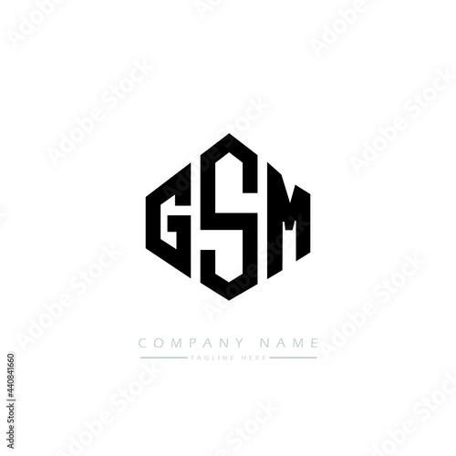 GSM letter logo design with polygon shape. GSM polygon logo monogram. GSM cube logo design. GSM hexagon vector logo template white and black colors. GSM monogram, GSM business and real estate logo. 