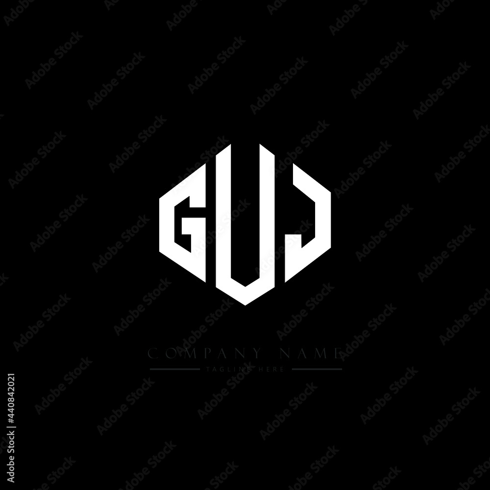 GUJ letter logo design with polygon shape. GUJ polygon logo monogram. GUJ cube logo design. GUJ hexagon vector logo template white and black colors. GUJ monogram, GUJ business and real estate logo. GUJ letter logo design with polygon shape. GUJ polygon logo monogram. GUJ cube logo design. GUJ hexagon vector logo template white and black colors. GUJ monogram, GUJ business and real estate logo.