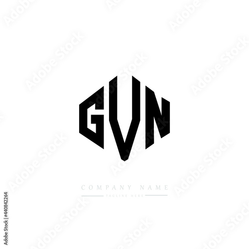 GVN letter logo design with polygon shape. GVN polygon logo monogram. GVN cube logo design. GVN hexagon vector logo template white and black colors. GVN monogram, GVN business and real estate logo. 