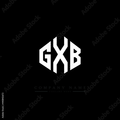 GXB letter logo design with polygon shape. GXB polygon logo monogram. GXB cube logo design. GXB hexagon vector logo template white and black colors. GXB monogram, GXB business and real estate logo. 