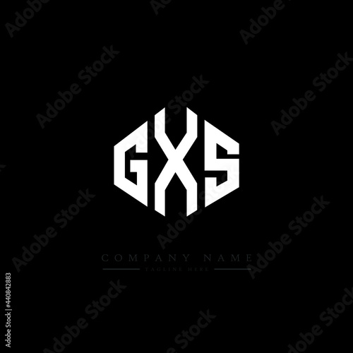 GXS letter logo design with polygon shape. GXS polygon logo monogram. GXS cube logo design. GXS hexagon vector logo template white and black colors. GXS monogram, GXS business and real estate logo. 