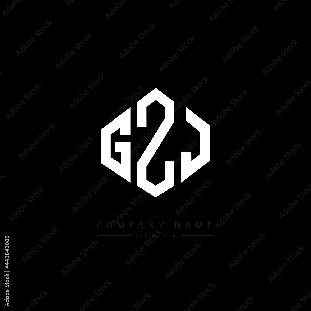 GZJ letter logo design with polygon shape. GZJ polygon logo monogram. GZJ cube logo design. GZJ hexagon vector logo template white and black colors. GZJ monogram, GZJ business and real estate logo. 
