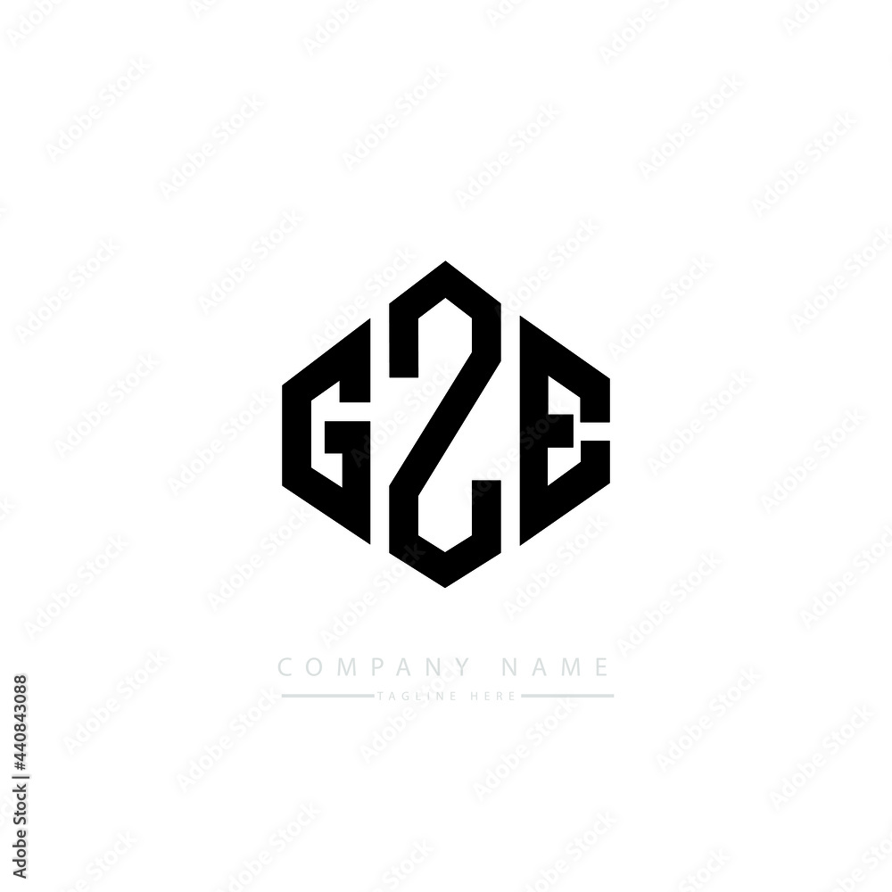 GZE letter logo design with polygon shape. GZE polygon logo monogram. GZE cube logo design. GZE hexagon vector logo template white and black colors. GZE monogram, GZE business and real estate logo. 