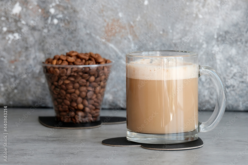 coffee latte in glass