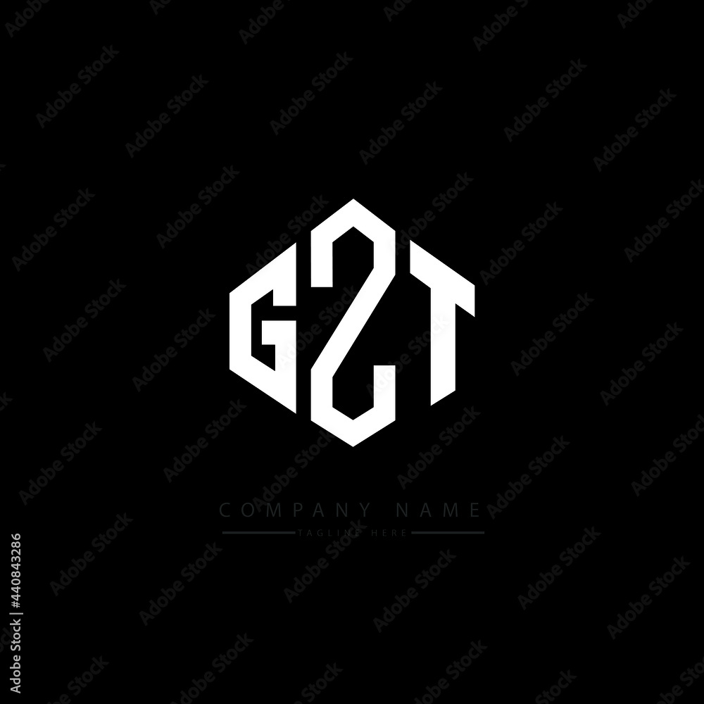 GZT letter logo design with polygon shape. GZT polygon logo monogram. GZT cube logo design. GZT hexagon vector logo template white and black colors. GZT monogram, GZT business and real estate logo. 