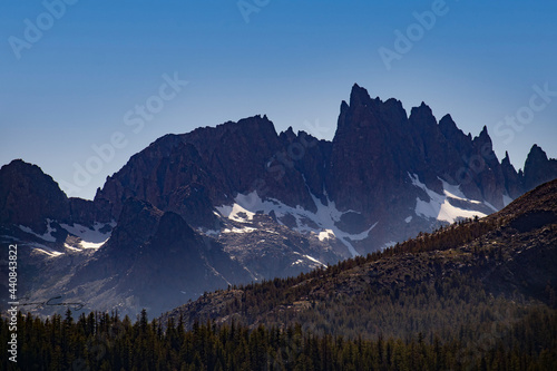 Mammoth Mountain on a sunny summer morning.