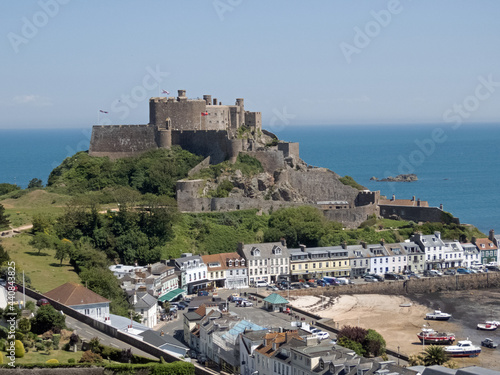 View of Mont Orgueil Castle in Jersey photo