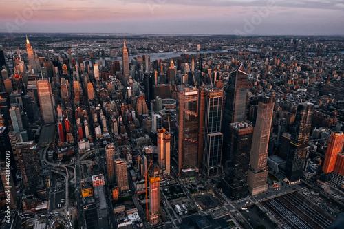 An Aerial View of Midtown Manhattan in New York City