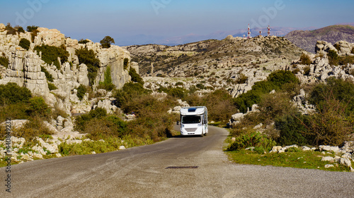 Caravan in Torcal de Antequera, Spain