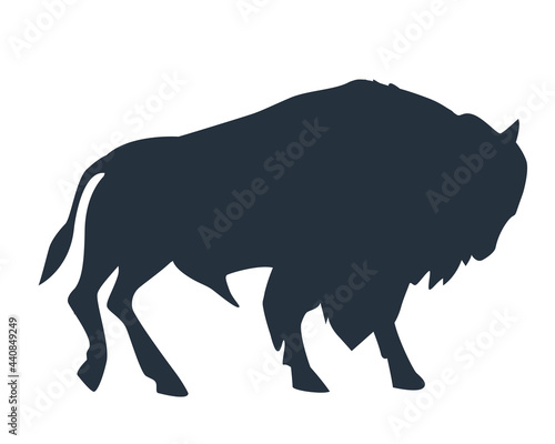 Canvas Print wildebeest wild silhouette