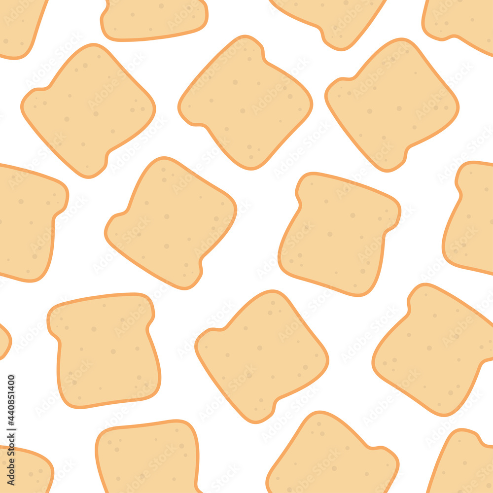 seamless pattern with toasted bread, healthy food seamless pattern with toasted bread, healthy food