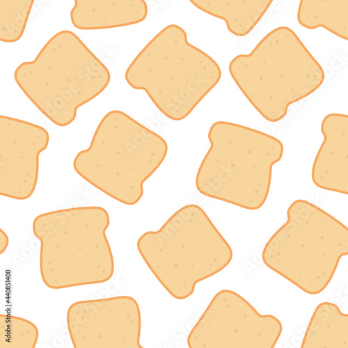 seamless pattern with toasted bread, healthy food