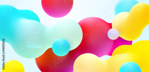 Multicolored background with liquid bubble shapes.