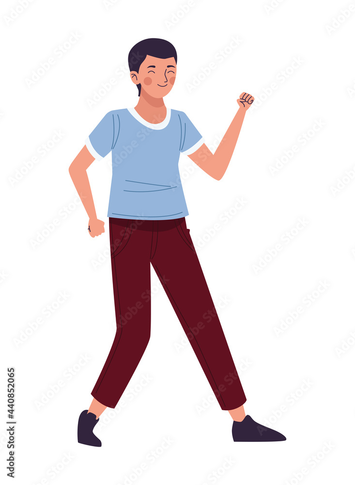 young man dancing