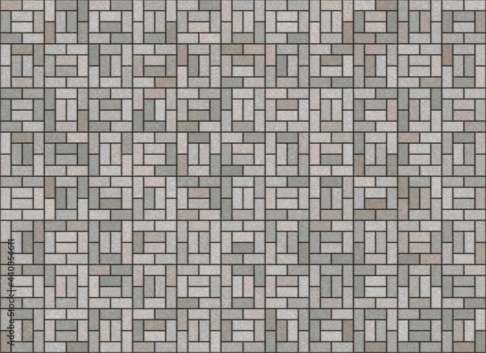 Fototapeta premium the road is paved with paving slabs