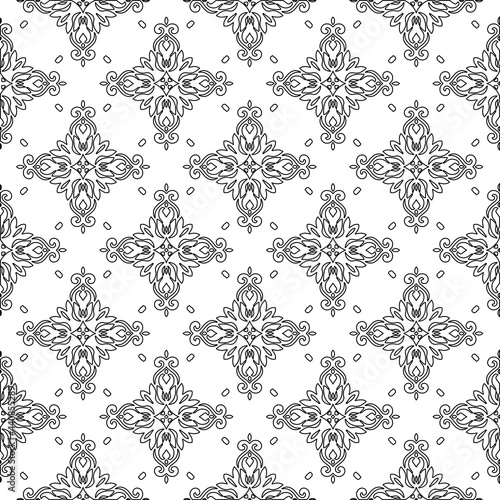 Vector geometric pattern. Repeating elements stylish background abstract ornament for wallpapers and backgrounds. pattern with Black and white color. 