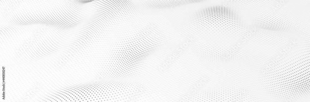 White Gray background. 3d dotted surface. Futuristic landscape. Technology presentation backdrop. Vector illustration White Gray background. 3d dotted surface. Futuristic landscape. Technology presentation backdrop. Vector illustration