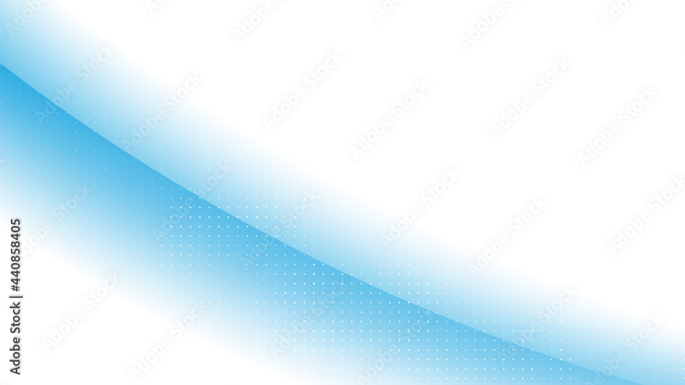 Abstract Modern Background with Halftone Element and Wave Blue Gradient Color