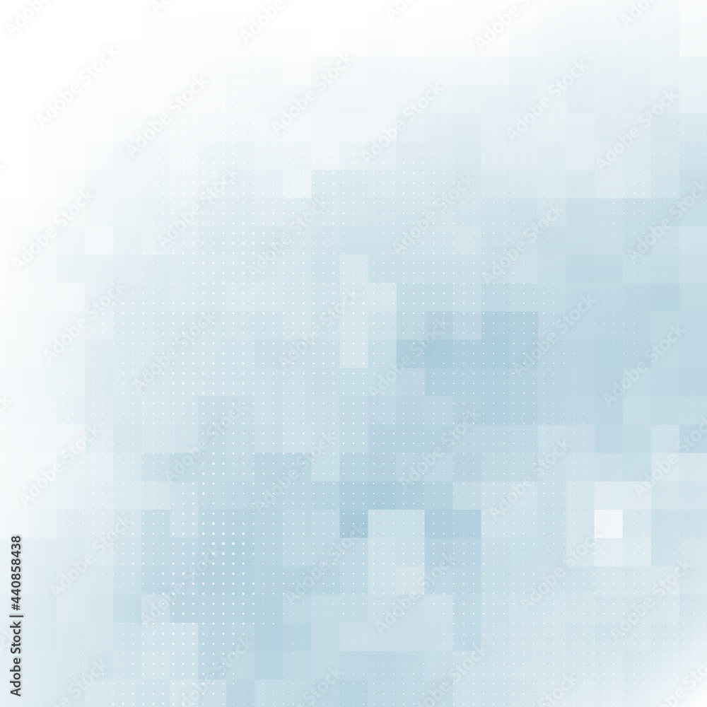 Abstract Modern Background with Halftone and Square Mosaic Element and Blue Gradient Color Abstract Modern Background with Halftone and Square Mosaic Element and Blue Gradient Color