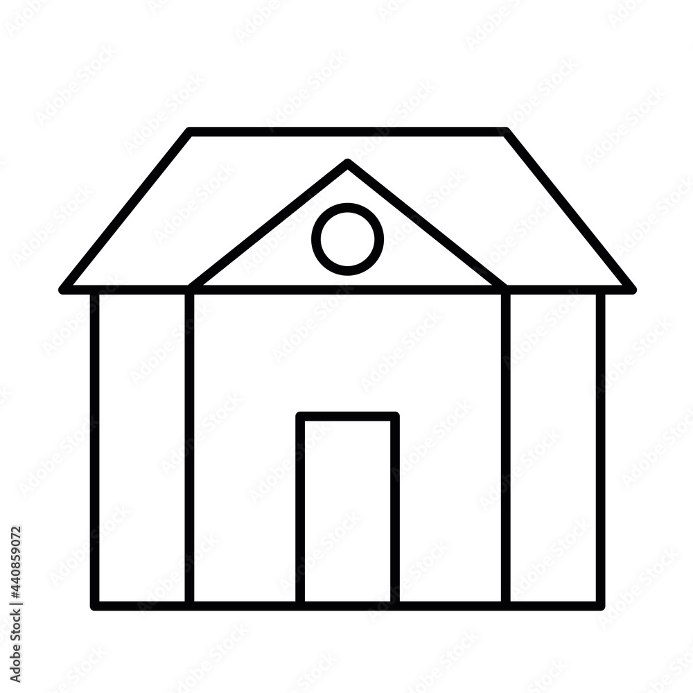 Luxury mansion - modern thin line icon. Simple black outline vector illustration. Luxury mansion - modern thin line icon. Simple black outline vector illustration.