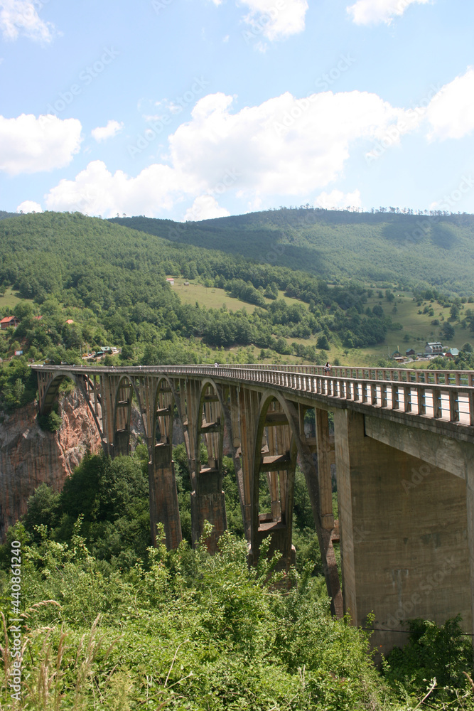 Djurdjevica Tara Bridge is a concrete arch bridge over the Tara River in northern Montenegro