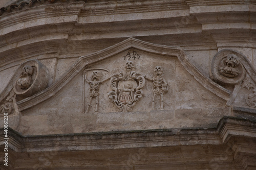 detail of the facade of the cathedral de mallorca
