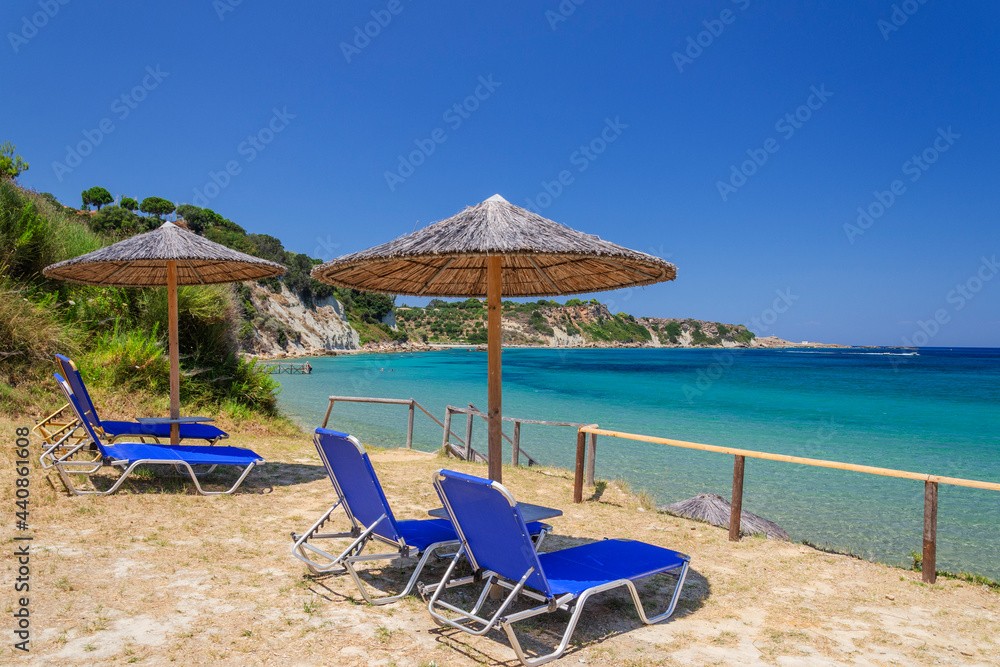 Fabulous Porto Roma sandy beach. It is situated on Vassilikos peninsula on the south east coast of Zakynthos island, Greece.
Fabulous Porto Roma sandy beach. It is situated on Vassilikos peninsula on the south east coast of Zakynthos island, Greece.