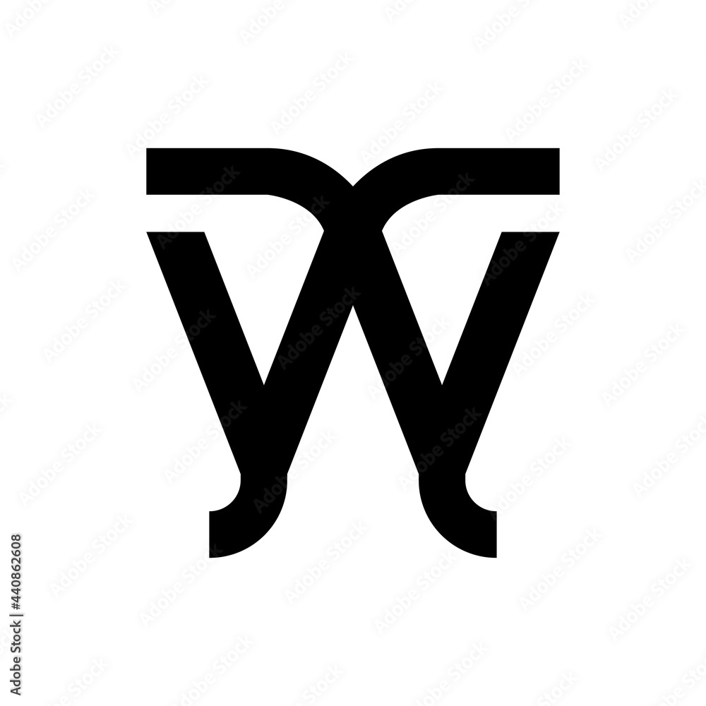 YWY letter logo design vector - obrazy, fototapety, plakaty 