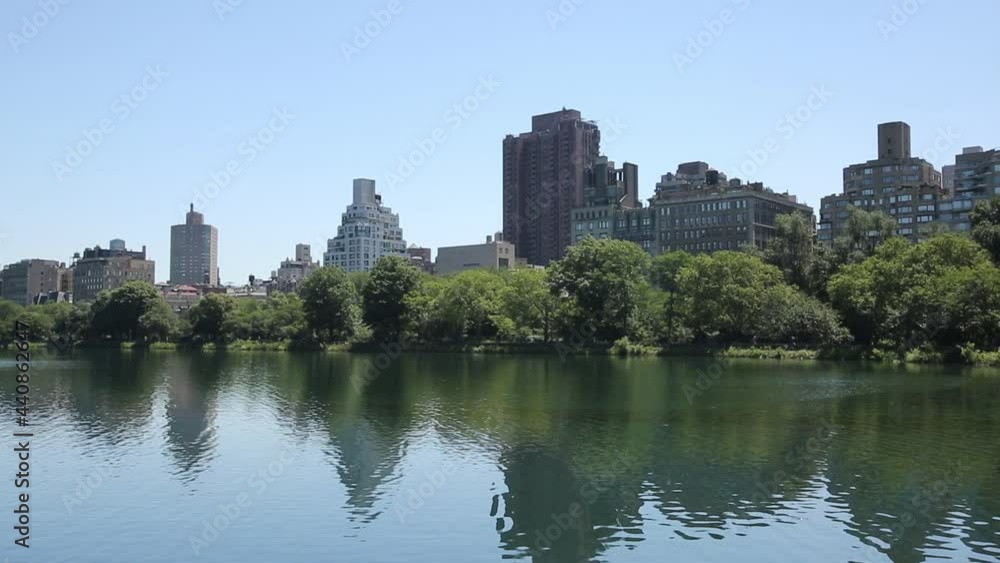 View from Jacqueline Kennedy Onassis Reservoir in Central Park, New York City View from Jacqueline Kennedy Onassis Reservoir in Central Park, New York City