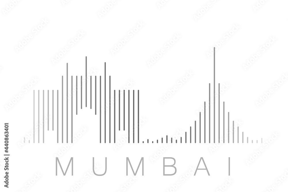 Vertical Bars Mumbai Landmark Skyline