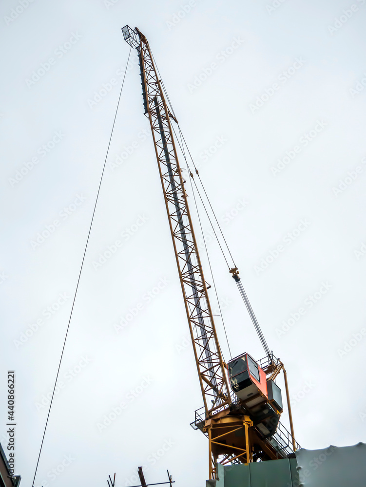 Tower crane on a construction site
