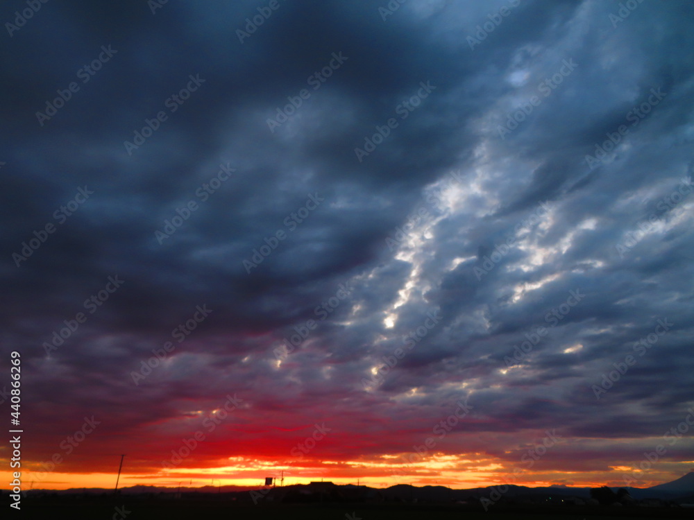 雲と夕焼け 雲と夕焼け