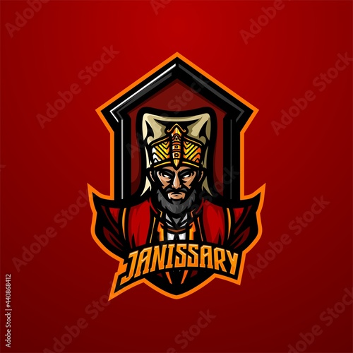 illustration vector graphic of Janissary mascot logo perfect for sport and e-sport team