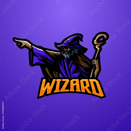 illustration vector graphic of Wizard mascot logo perfect for sport and e-sport team