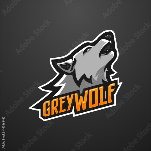 illustration vector graphic of Grey Wolf mascot logo perfect for sport and e-sport team