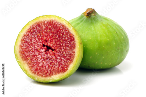 Ripe figs on a white background 