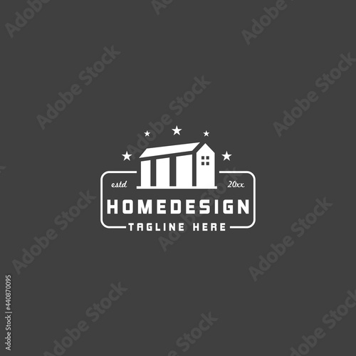 warehouse home design logo icon vector template