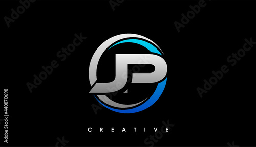 JP Letter Initial Logo Design Template Vector Illustration