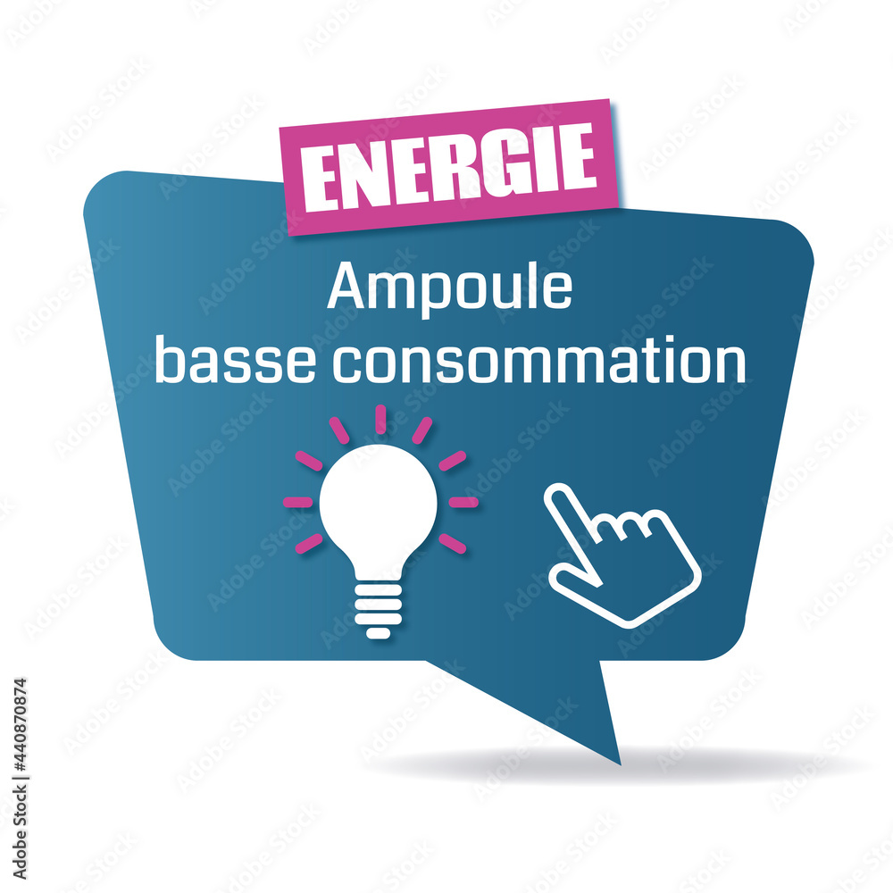 Logo ampoule basse consommation. Logo ampoule basse consommation.