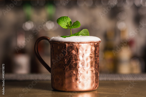 Photography Drink Moscow Mule Brazilian version in a bar environment