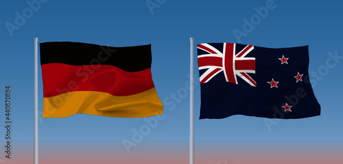 ドイツとニュージーランドの国旗