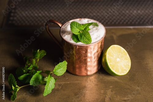 Drink Moscow Mule Brazilian version in a bar environment