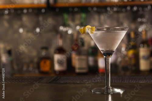 Vésper Martini drink in a bar environment photo