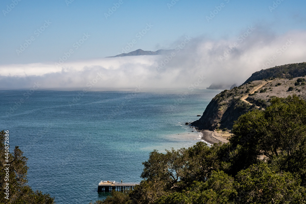Fog Hides Santa Cruz Island In The Distance