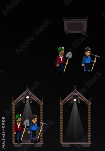 Trabajador en cueva o mina