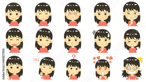 キャラクター女の子表情