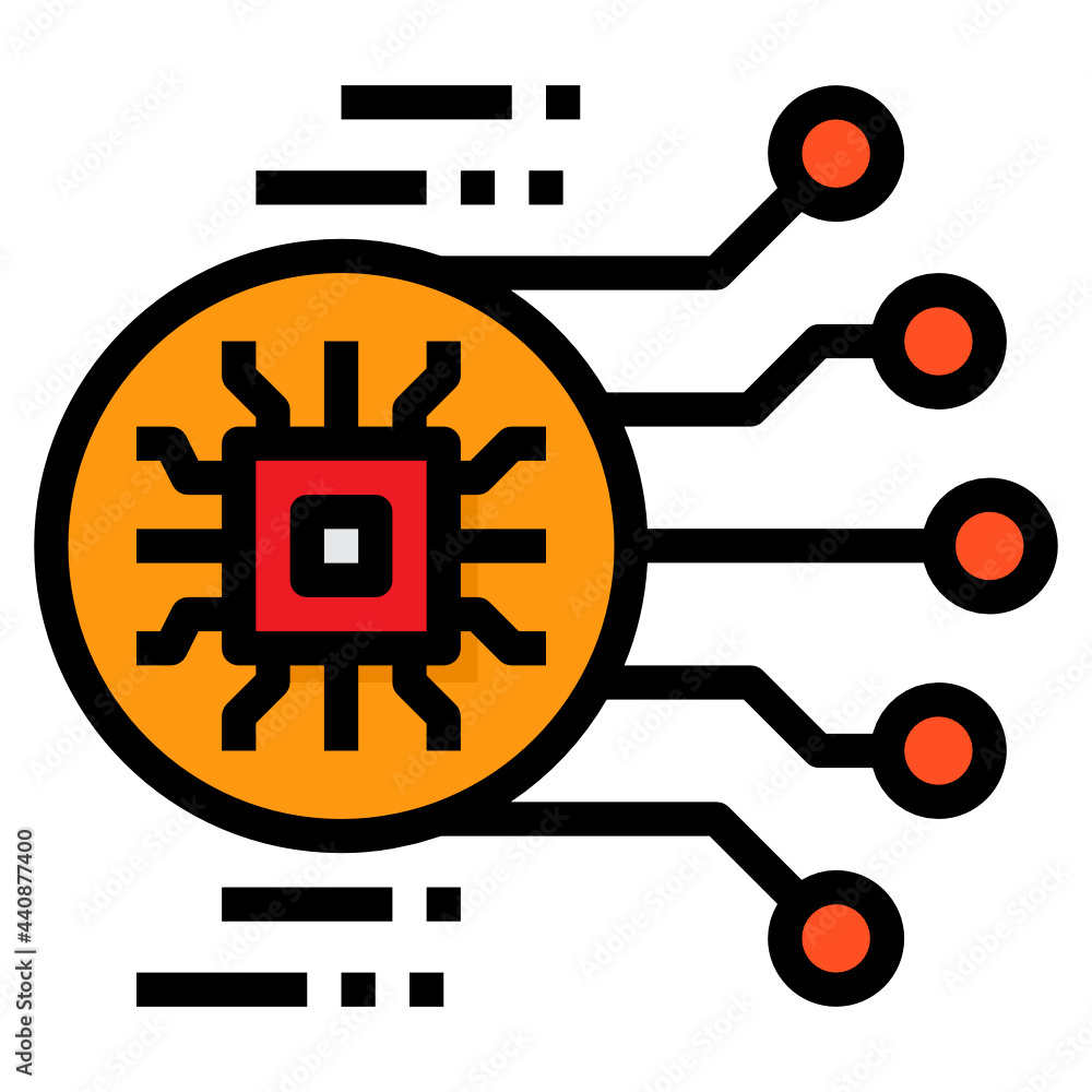 Artificial Intelligence filled outline icon Artificial Intelligence filled outline icon