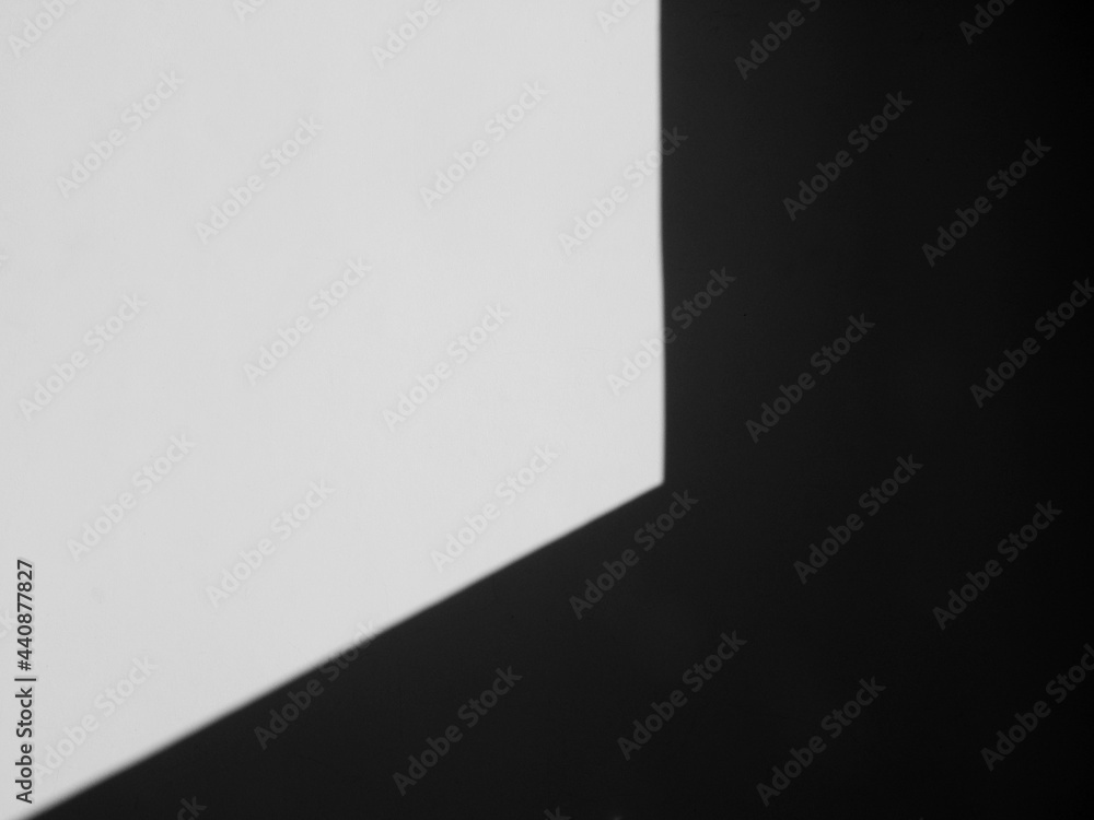 abstract black shadow on white wall background