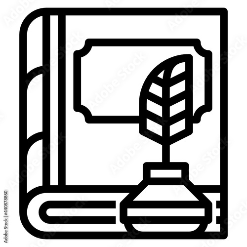 Poet outline icon